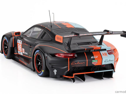 Porsche 911 991-2 RSR-19 4.2L Team GR Racing Gulf N°86 24h Le Mans 2023 Ben Barker - Riccardo Pera - Michael Wainwright 1:18 IXO Models oranžová svetlomodrá čierna