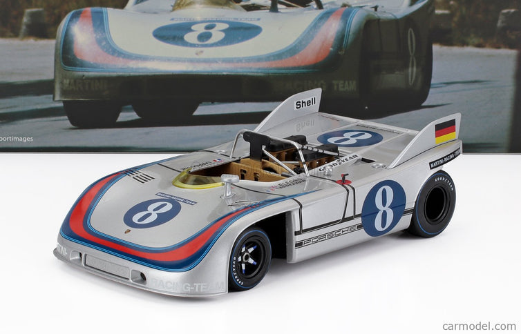Porsche 908/03 Spider Team Martini Racing N°8 Targa Florio 1971 Vic Elford - Gerard Larrousse 1:18 Werk83 strieborná modrá