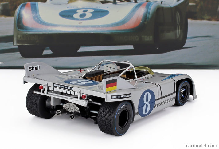 Porsche 908/03 Spider Team Martini Racing N°8 Targa Florio 1971 Vic Elford - Gerard Larrousse 1:18 Werk83 strieborná modrá