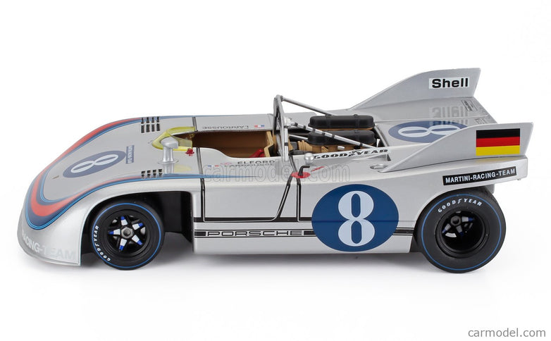 Porsche 908/03 Spider Team Martini Racing N°8 Targa Florio 1971 Vic Elford - Gerard Larrousse 1:18 Werk83 strieborná modrá