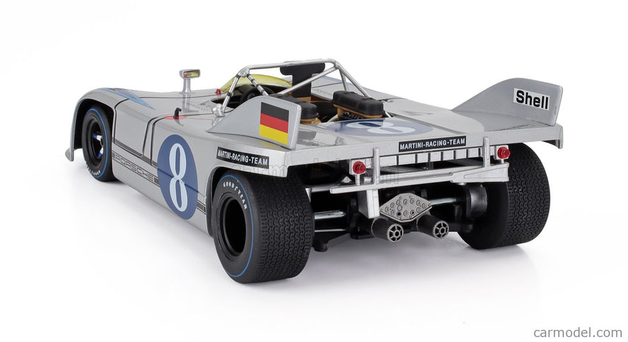 Porsche 908/03 Spider Team Martini Racing N°8 Targa Florio 1971 Vic Elford - Gerard Larrousse 1:18 Werk83 strieborná modrá