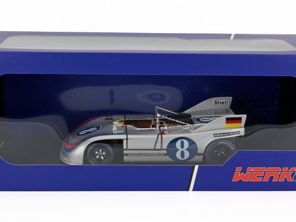 Porsche 908/03 Spider Team Martini Racing N°8 Targa Florio 1971 Vic Elford - Gerard Larrousse 1:18 Werk83 strieborná modrá