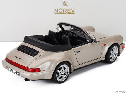 Porsche 911 964 Turbo Look Cabriolet 1992 1:18 Norev strieborná