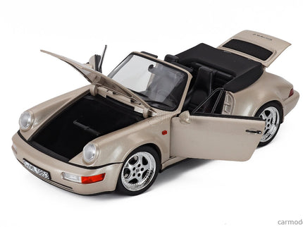 Porsche 911 964 Turbo Look Cabriolet 1992 1:18 Norev strieborná
