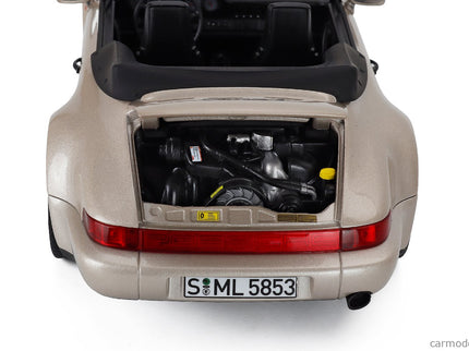 Porsche 911 964 Turbo Look Cabriolet 1992 1:18 Norev strieborná
