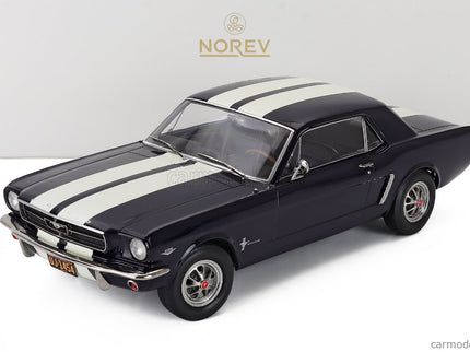 Ford Mustang Coupe Hard-Top 1965 1:18 Norev modrá biela