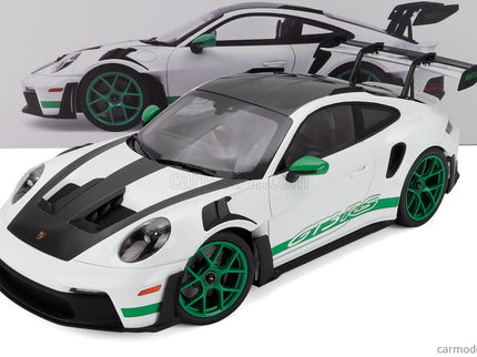Porsche 911 992 GT3 RS Coupe 2022 1:12 Norev biela zelená
