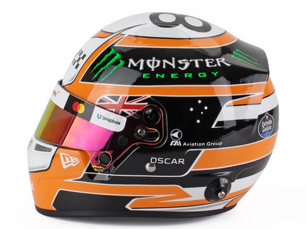 Bell Helmet Helma F1 Oscar Piastri Team Mclaren N°81 3. Miesto Monaco GP 2025 1:2 Mini Helmet oranžová biela čierna