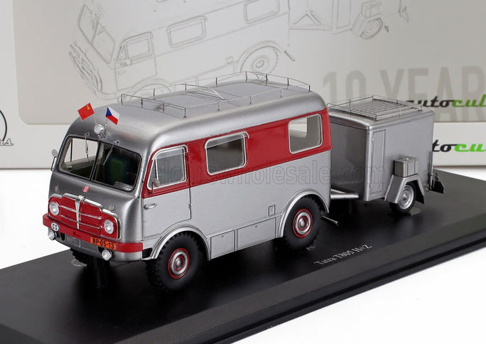 TATRA | T805 H+Z WITH TRAILER CZECH REPUBLIC 1953 - WITH USB STICK DIGITAL VERSION BOOK OF THE YEAR CATALOGUE 2025 | SILVER RED