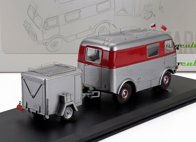 TATRA | T805 H+Z WITH TRAILER CZECH REPUBLIC 1953 - WITH USB STICK DIGITAL VERSION BOOK OF THE YEAR CATALOGUE 2025 | SILVER RED