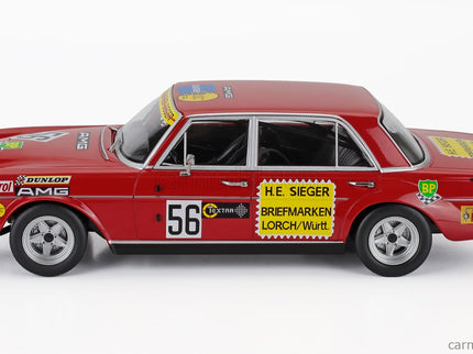 Mercedes Benz 300 Sel 6.8 AMG N°56 200 Miles Nuremberg 1972 Hans Heyer 1:18 Werk83 červená