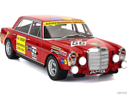 Mercedes Benz 300 Sel 6.8 AMG N°56 200 Miles Nuremberg 1972 Hans Heyer 1:18 Werk83 červená