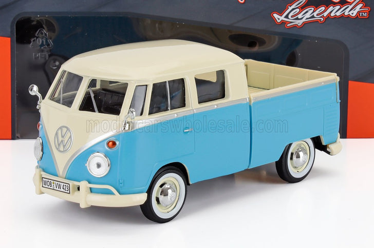 VOLKSWAGEN | T1 TYPE 2 DOUBLE CAB PICK-UP 1962 | LIGTH BLUE WHITE