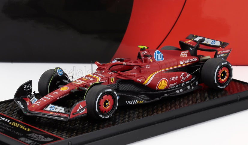 FERRARI | F1  SF-24 TEAM SCUDERIA FERRARI N 55 3rd MONACO GP 2024 CARLOS SAINZ | RED WHITE YELLOW