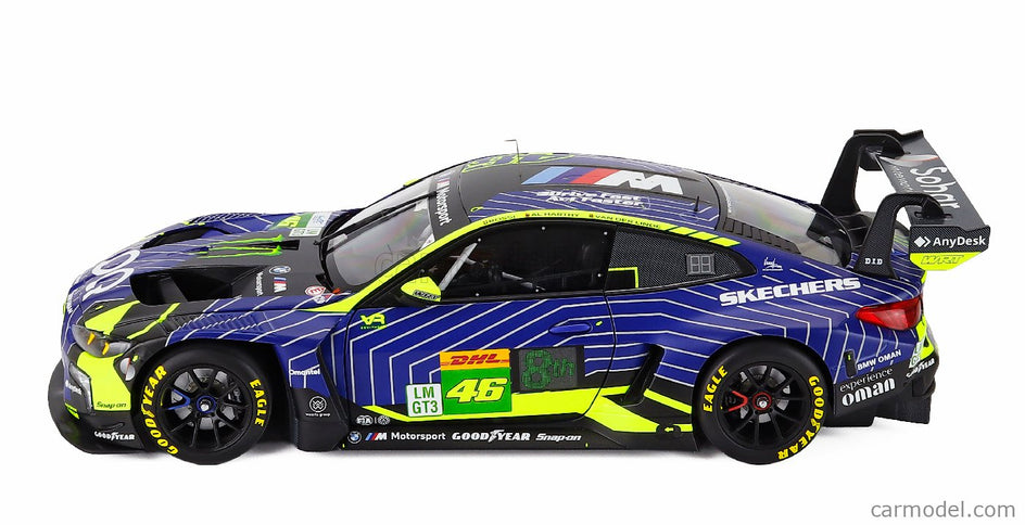 BMW 4-SERIES M4 GT3 EVO 3.0L Turbo Team Wrt N°46 1812km Qatar 2025 Valentino Rossi - Kelvin Van Der Linde - Ahmad AL Harthy 1:18 Minichamps rôzne farby