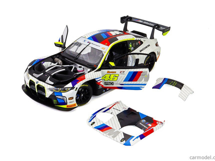 BMW 4-SERIES M4 GT3 EVO 3.0L Turbo Team Wrt N°46 2. Miesto 12h Bathurst 2025 Valentino Rossi - Raffaele Marciello - Charles Weerts 1:18 Minichamps rôzne farby