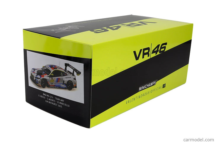 BMW 4-SERIES M4 GT3 EVO 3.0L Turbo Team Wrt N°46 2. Miesto 12h Bathurst 2025 Valentino Rossi - Raffaele Marciello - Charles Weerts 1:18 Minichamps rôzne farby