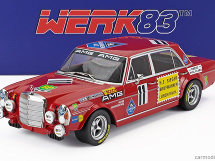 Mercedes Benz 300 Sel 6.8 Team Mercedes AMG N°11 24h Paul Ricard 1971 Hans Heyer - Clemens Schickentanz 1:18 Werk83 červená