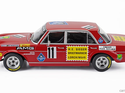 Mercedes Benz 300 Sel 6.8 Team Mercedes AMG N°11 24h Paul Ricard 1971 Hans Heyer - Clemens Schickentanz 1:18 Werk83 červená