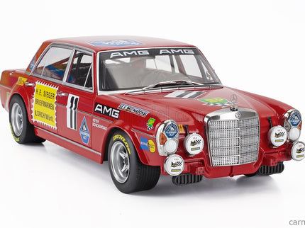 Mercedes Benz 300 Sel 6.8 Team Mercedes AMG N°11 24h Paul Ricard 1971 Hans Heyer - Clemens Schickentanz 1:18 Werk83 červená