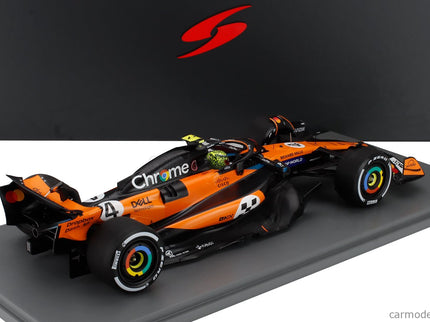 Mclaren F1 MCL39 Team Mclaren N°4 Majster Sveta Víťaz Monaco GP 2025 Lando Norris 1:18 Spark Model oranžová čierna