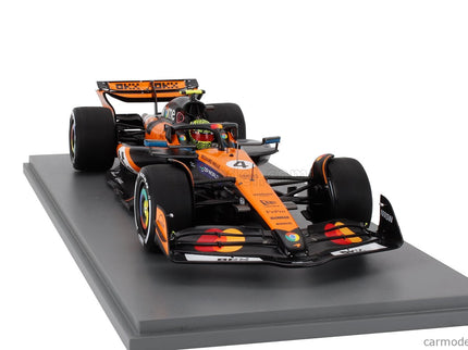 Mclaren F1 MCL39 Team Mclaren N°4 Majster Sveta Víťaz Monaco GP 2025 Lando Norris 1:18 Spark Model oranžová čierna