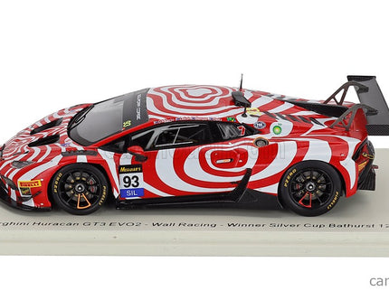 Lamborghini Huracan GT3 EVO2 Team Wall Racing N°93 12h Bathurst 2025 Tony D'alberto - Adrian Deitz - Grant Denyer - Brendon Leitch 1:43 Spark Model červená biela