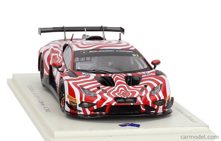 Lamborghini Huracan GT3 EVO2 Team Wall Racing N°93 12h Bathurst 2025 Tony D'alberto - Adrian Deitz - Grant Denyer - Brendon Leitch 1:43 Spark Model červená biela