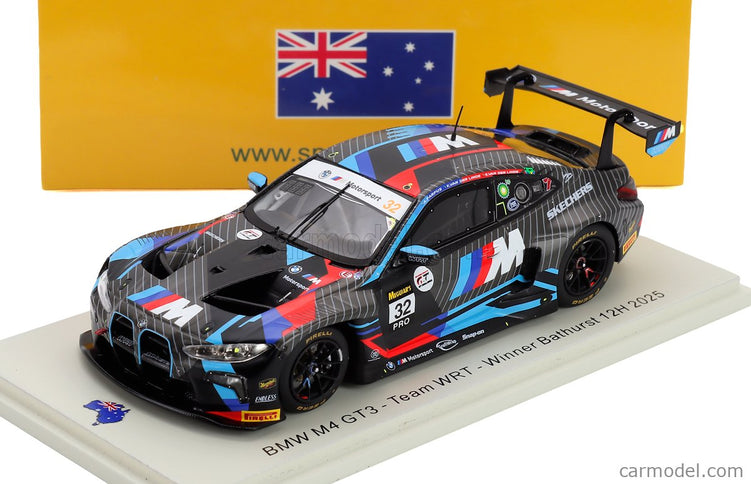 BMW 4-SERIES M4 GT3 EVO 3.0L Turbo Team Wrt N°32 Víťaz 12h Bathurst 2025 Kelvin Van Der Linde - Augusto Farfus - Sheldon Van Der Linde 1:43 Spark Model rôzne farby