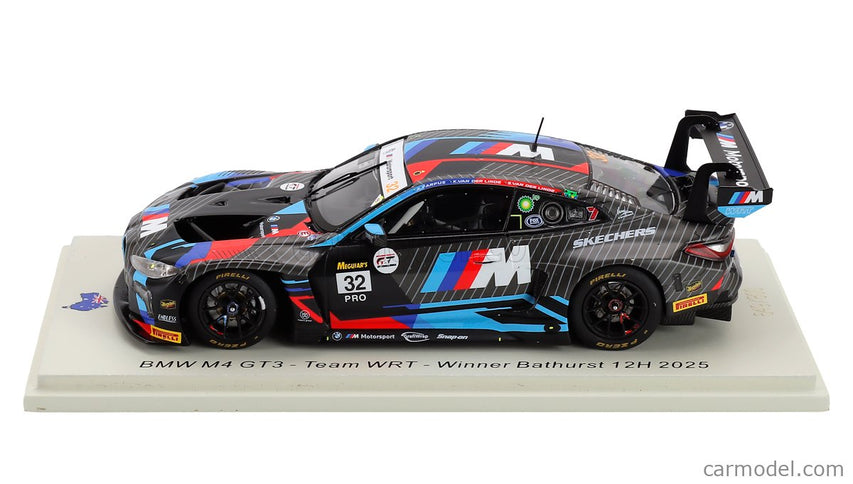 BMW 4-SERIES M4 GT3 EVO 3.0L Turbo Team Wrt N°32 Víťaz 12h Bathurst 2025 Kelvin Van Der Linde - Augusto Farfus - Sheldon Van Der Linde 1:43 Spark Model rôzne farby