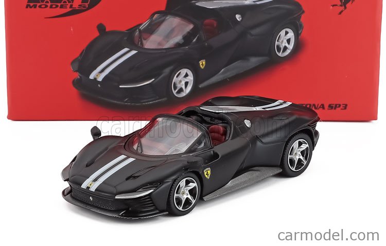 Ferrari Daytona SP3 Open Roof 2022 1:64 BBR Models matná čierna