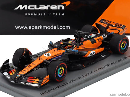 Mclaren F1 MCL39 Team Mclaren N°81 Víťaz Spain GP 2025 Oscar Piastri 1:43 Spark Model oranžová čierna