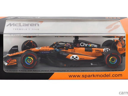 Mclaren F1 MCL39 Team Mclaren N°81 Víťaz Spain GP 2025 Oscar Piastri 1:43 Spark Model oranžová čierna