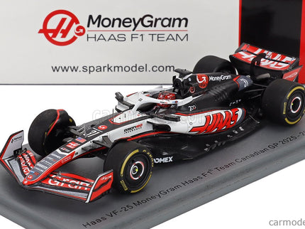 Haas F1 VF-25 Team Moneygram Haas N°31 Canada GP 2025 Esteban Ocon 1:43 Spark Model biela čierna červená