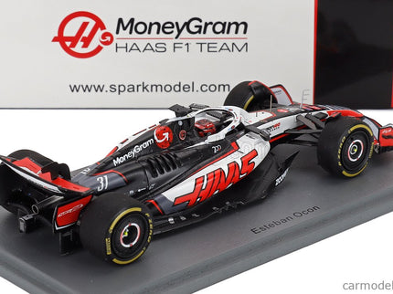 Haas F1 VF-25 Team Moneygram Haas N°31 Canada GP 2025 Esteban Ocon 1:43 Spark Model biela čierna červená