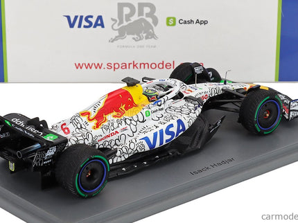 Racing Bulls F1 VCARB-02 Team Visa Cash App N°6 Silverstone British GP 2025 Isack Hadjar 1:43 Spark Model biela čierna