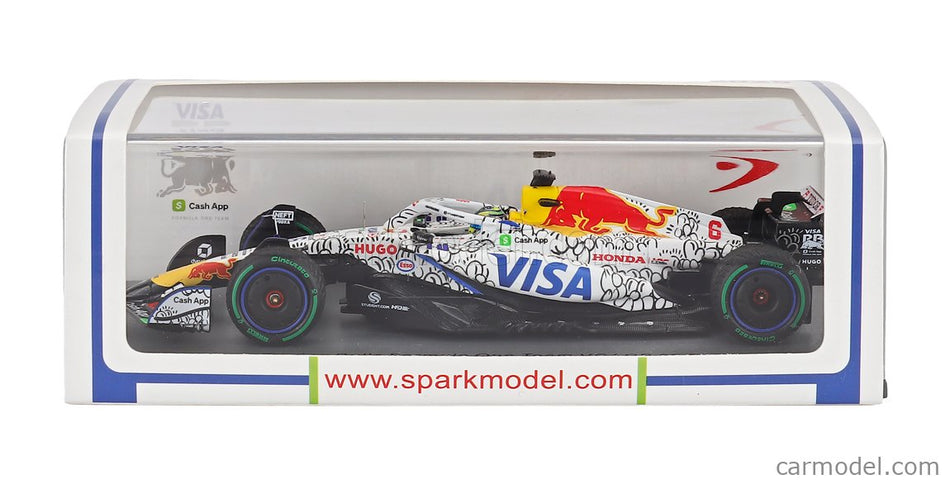 Racing Bulls F1 VCARB-02 Team Visa Cash App N°6 Silverstone British GP 2025 Isack Hadjar 1:43 Spark Model biela čierna