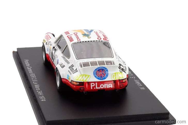 Porsche 911 2.8L RSR Carrera Team Porsche Club Romand N°67 24h Le Mans 1974 William Vollery - Eric Chapuis - Roger Dorchy 1:43 Spark Model biela červená