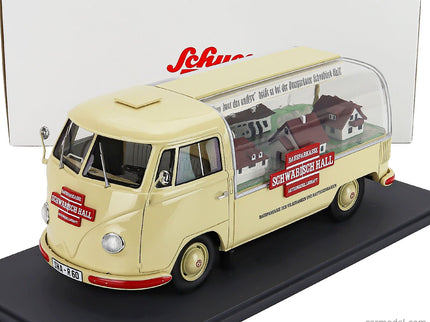 Volkswagen T1a Pick-UP Bauspar-Kasse Schwabisch Hall 1962 1:18 Schuco krémová