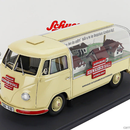 Volkswagen T1a Pick-UP Bauspar-Kasse Schwabisch Hall 1962 1:18 Schuco krémová