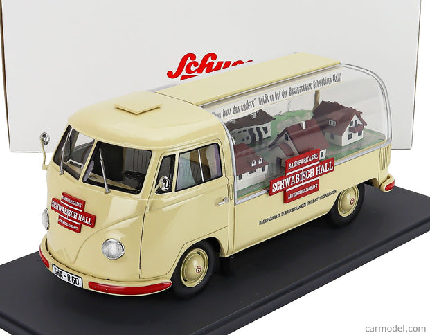 Volkswagen T1a Pick-UP Bauspar-Kasse Schwabisch Hall 1962 1:18 Schuco krémová