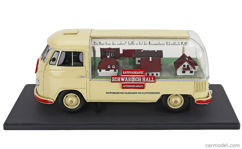 Volkswagen T1a Pick-UP Bauspar-Kasse Schwabisch Hall 1962 1:18 Schuco krémová
