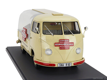 Volkswagen T1a Pick-UP Bauspar-Kasse Schwabisch Hall 1962 1:18 Schuco krémová