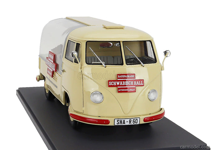 Volkswagen T1a Pick-UP Bauspar-Kasse Schwabisch Hall 1962 1:18 Schuco krémová