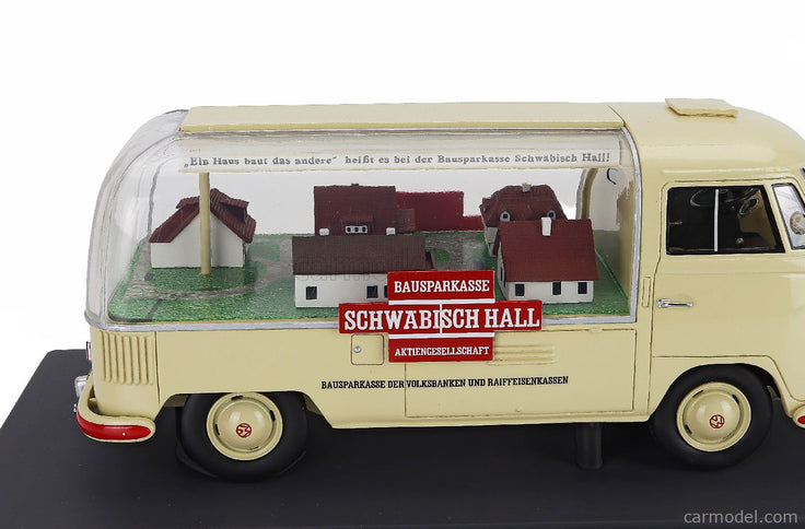 Volkswagen T1a Pick-UP Bauspar-Kasse Schwabisch Hall 1962 1:18 Schuco krémová