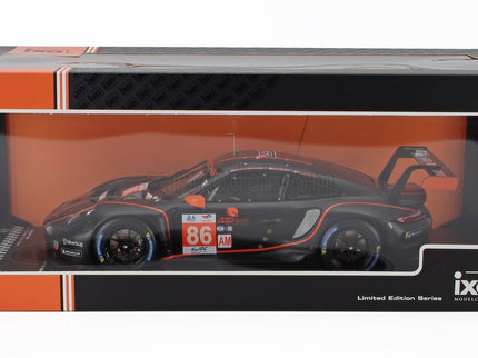 Porsche 911 991 RSR-19 4.2L Team GR Racing N°86 24h Le Mans 2022 Michael Wainwright - Riccardo Pera - Ben Barker 1:18 IXO Models matná čierna oranžová