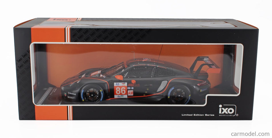 Porsche 911 991 RSR-19 4.2L Team GR Racing N°86 24h Le Mans 2022 Michael Wainwright - Riccardo Pera - Ben Barker 1:18 IXO Models matná čierna oranžová