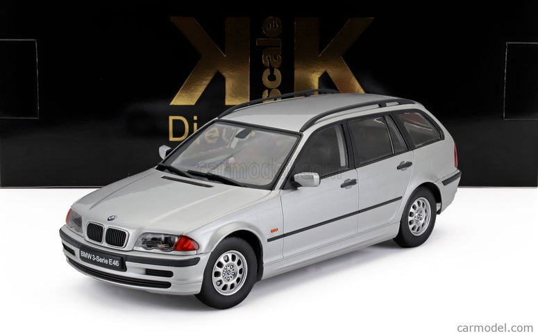 BMW 3-SERIES (E46) Touring SW Station Wagon 1999 1:18 KK Scale strieborná