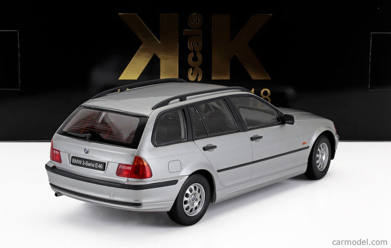 BMW 3-SERIES (E46) Touring SW Station Wagon 1999 1:18 KK Scale strieborná
