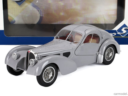 Bugatti Type 57SC Atlantic 1937 1:18 Solido matná strieborná